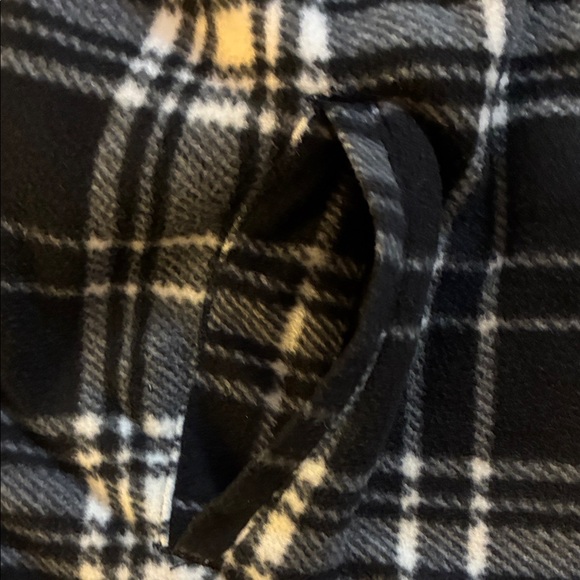 💙🖤SAGE COLLECTIVE🖤💙Sz L Teddy Bear Fleece Black&White Plaid Cozy Soft Flannel!🖤 - Picture 6 of 9